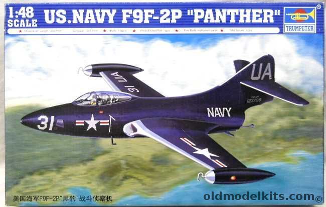Trumpeter 1/48 Grumman F9F-2P Panther, 02833 plastic model kit